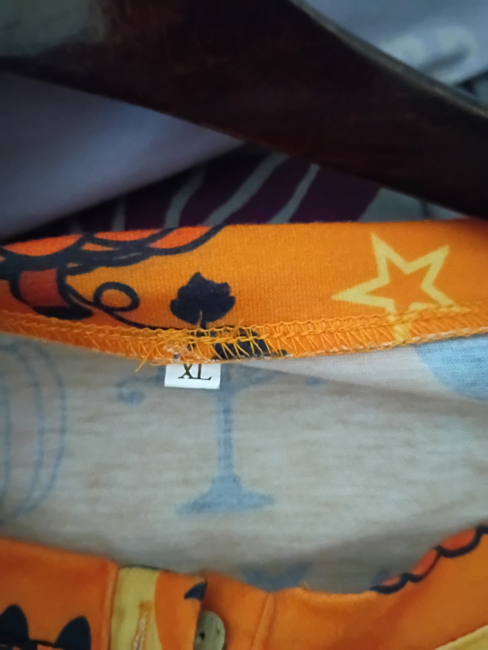 Halloween Pumpkin  Top 3/4 Sleeve - Orange - Picture 3 of 3